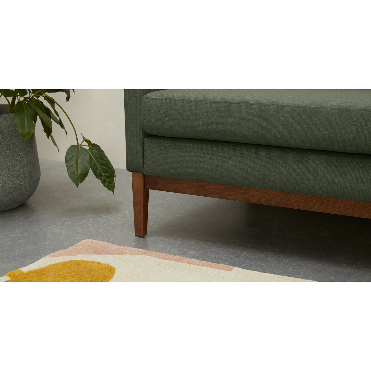 Edison 3 Seater Sofa, Textured Moss – image 6