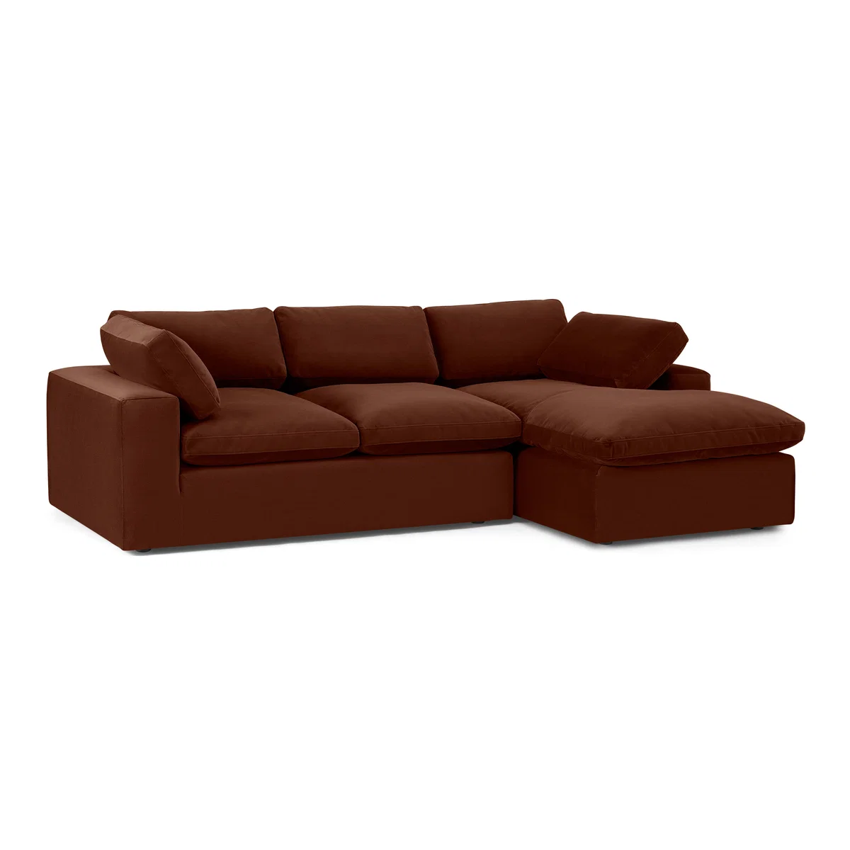 Samona Right Hand Facing Chaise End Sofa, Amber Velvet – image 2