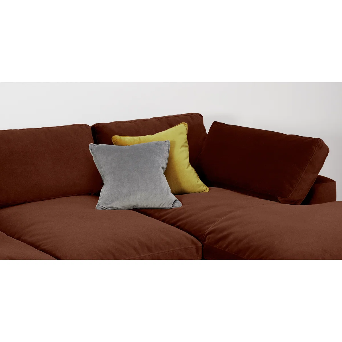Samona Right Hand Facing Chaise End Sofa, Amber Velvet – image 4