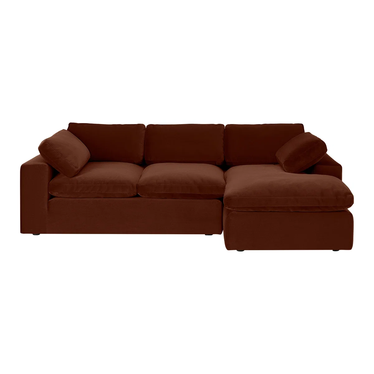 Samona Right Hand Facing Chaise End Sofa, Amber Velvet – image 1