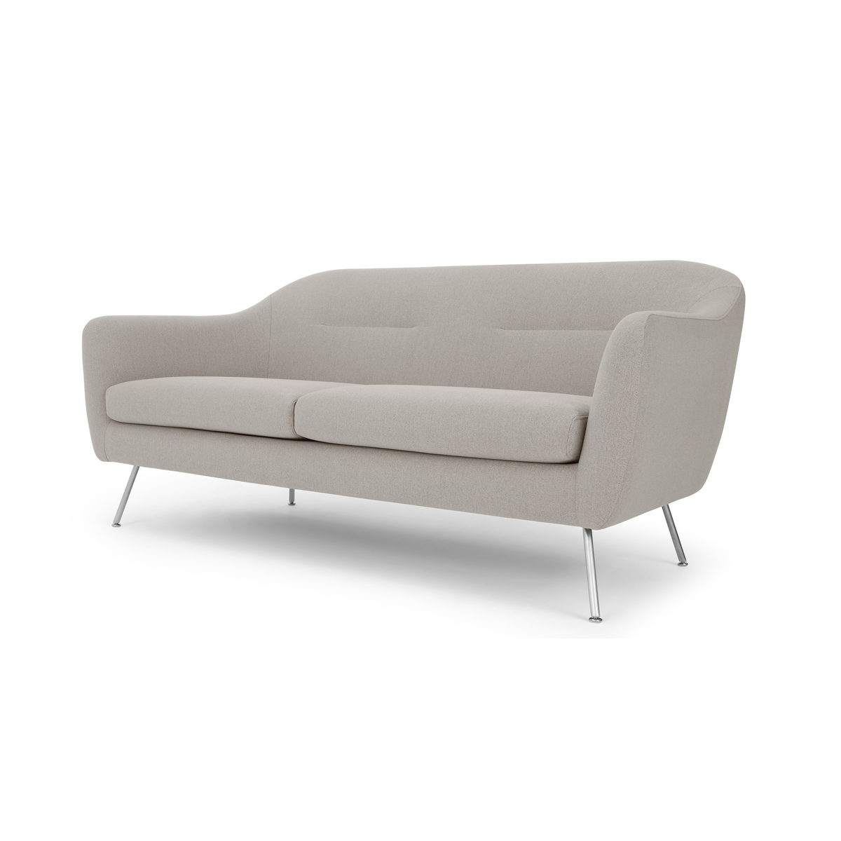 Reece 3 Seater Sofa, Mina Flint Grey with Metal Legs – image 2