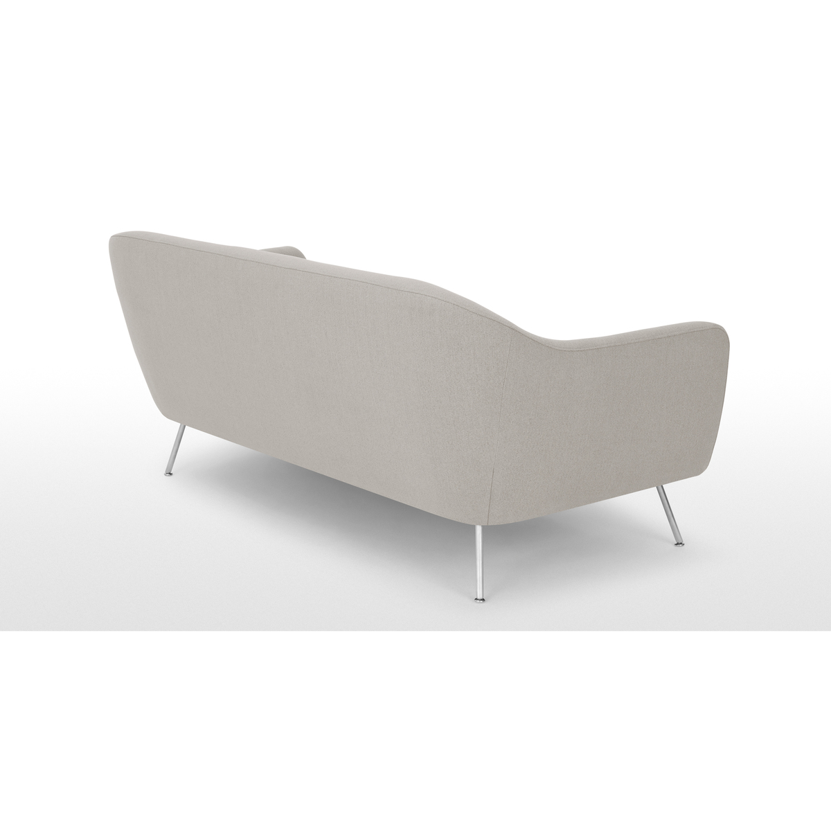 Reece 3 Seater Sofa, Mina Flint Grey with Metal Legs – image 5