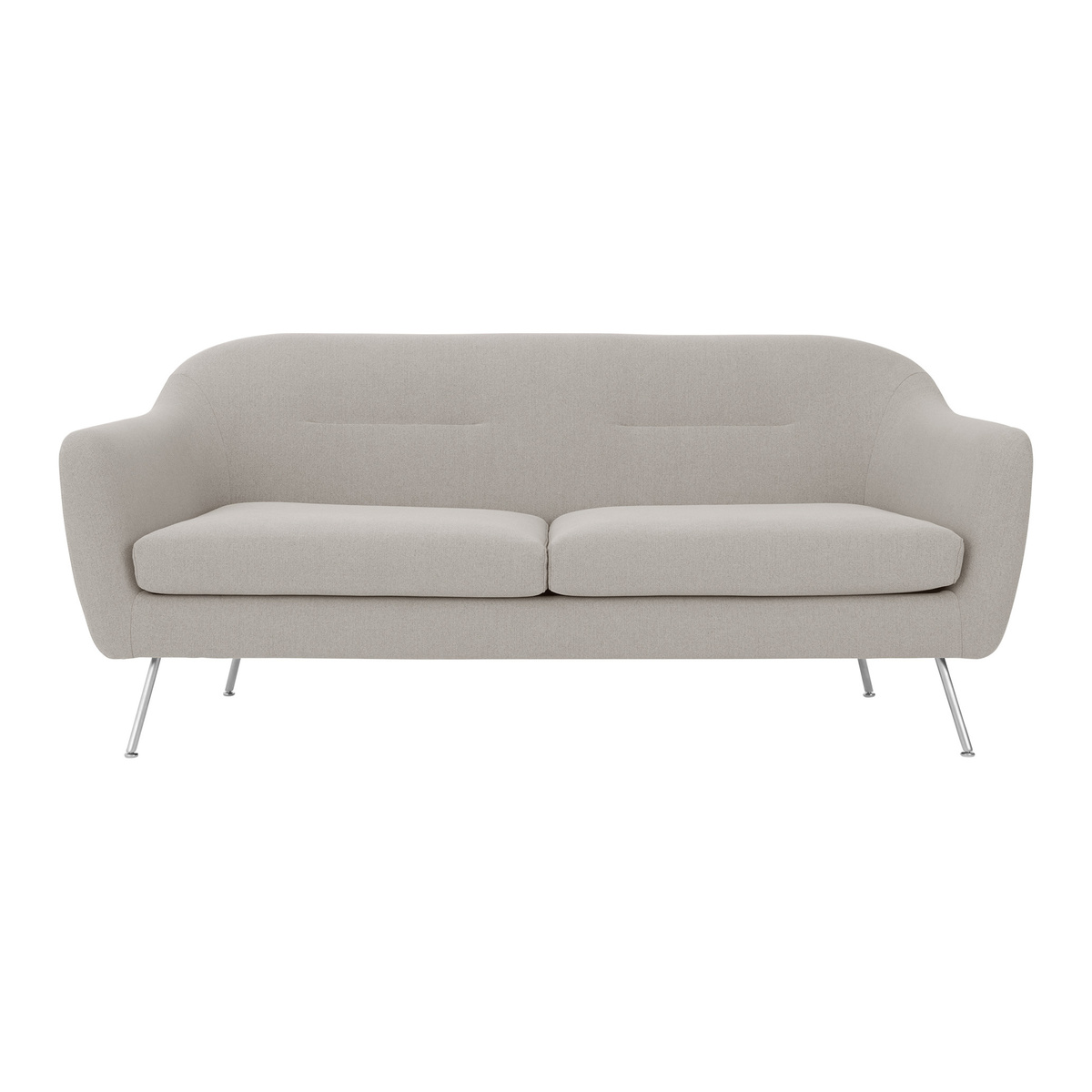Reece 3 Seater Sofa, Mina Flint Grey with Metal Legs – image 1
