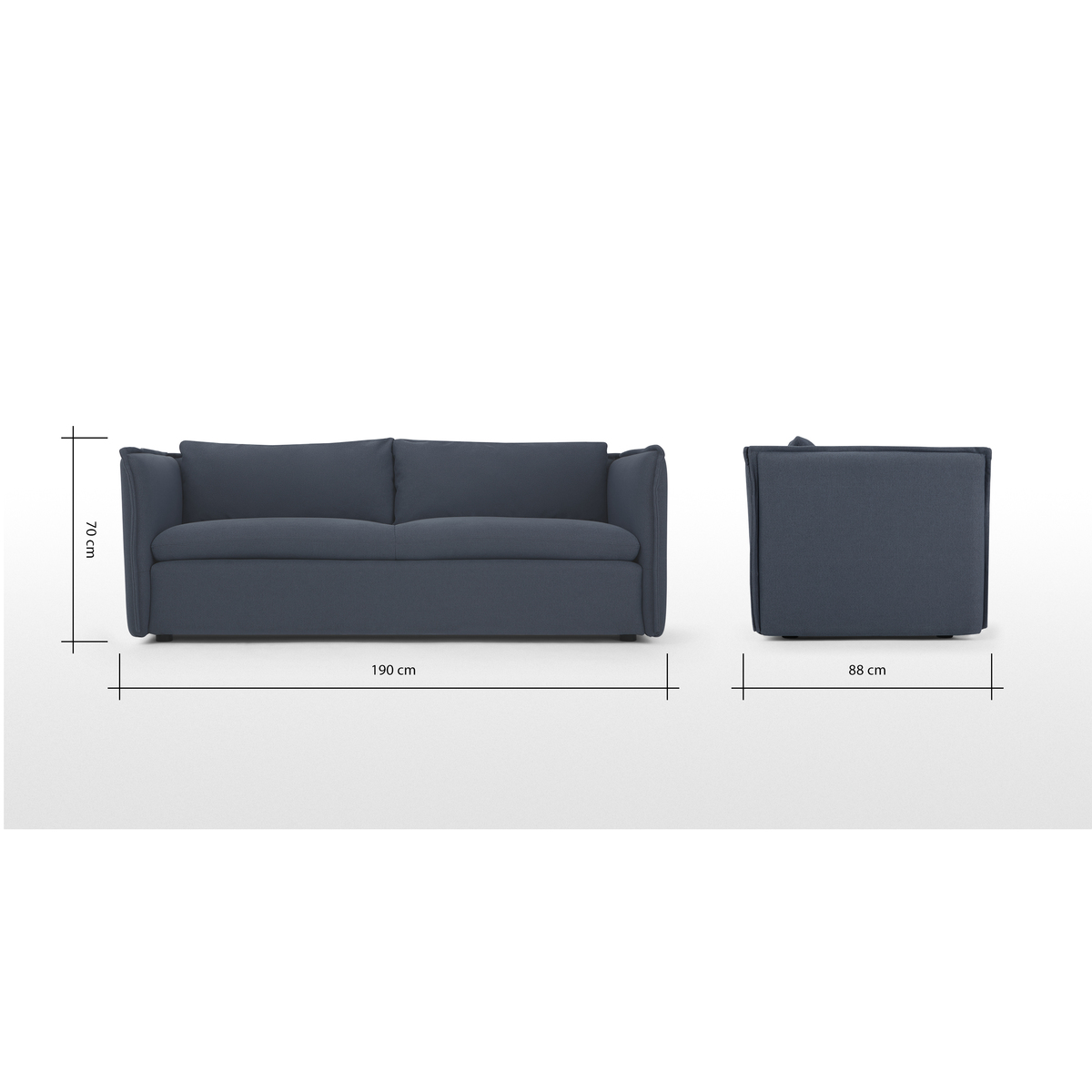 MADE Essentials Paven 3 Seater Sofa, Mina Blue – image 6