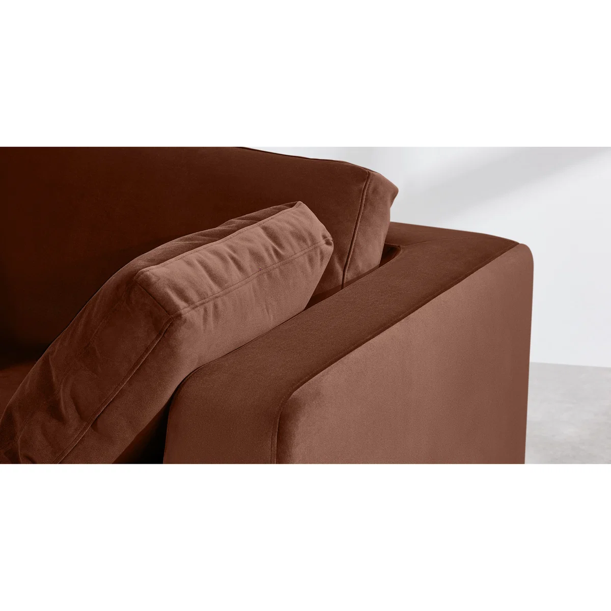 Mogen 3 Seat Sofa Bed, Warm Caramel Velvet – image 4