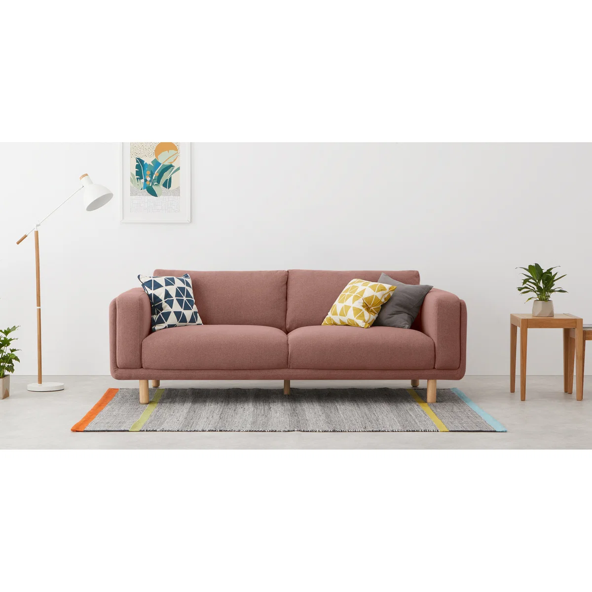 Karson 3 Seater Sofa, Mina Pink – image 2
