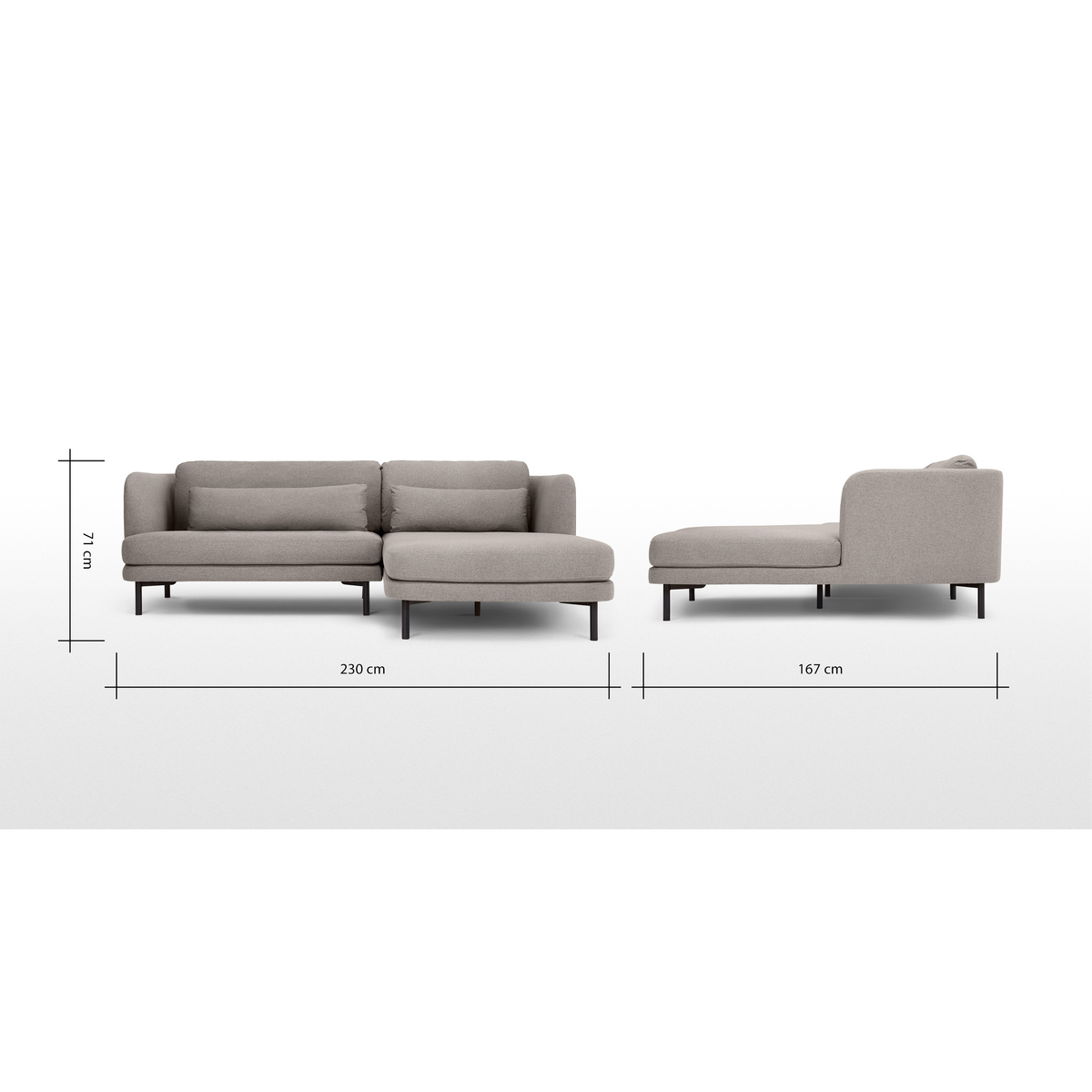 Herman Left Hand Facing Chaise End Corner Sofa, Woodland Green – image 7