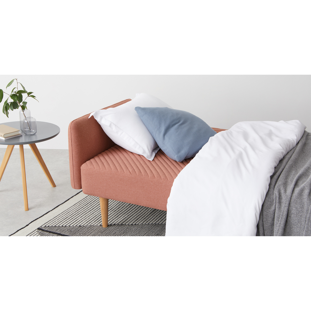 Ryson Click Clack Sofa Bed with Arms, Dusk Pink – image 6