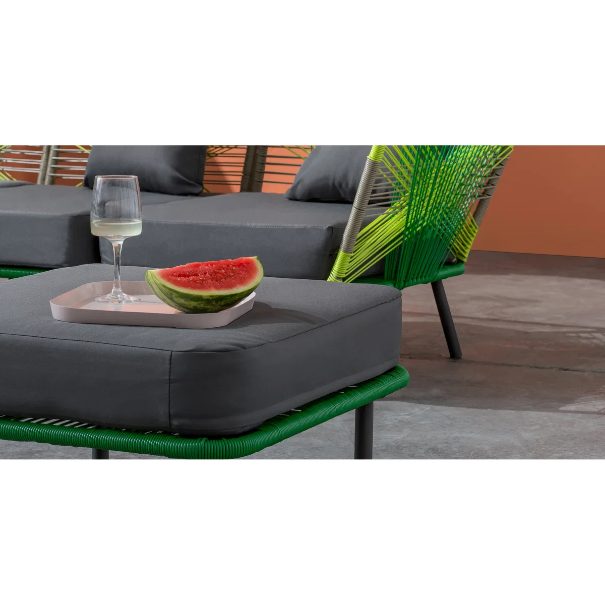 Copa Garden Corner Sofa, Citrus Green – image 5