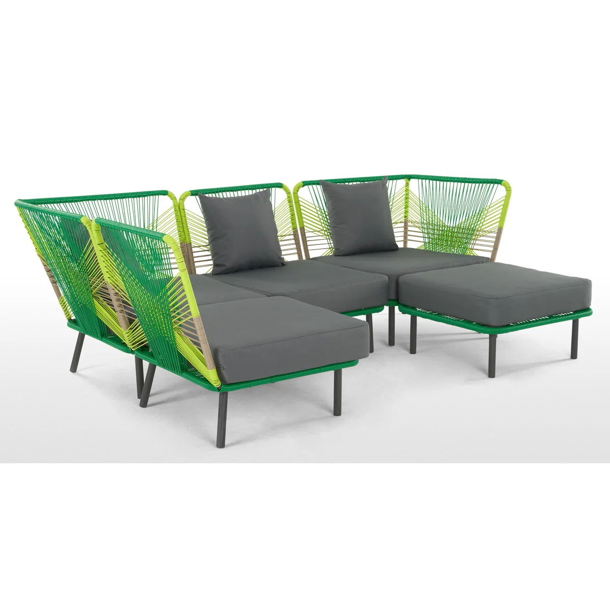 Copa Garden Corner Sofa, Citrus Green – image 1