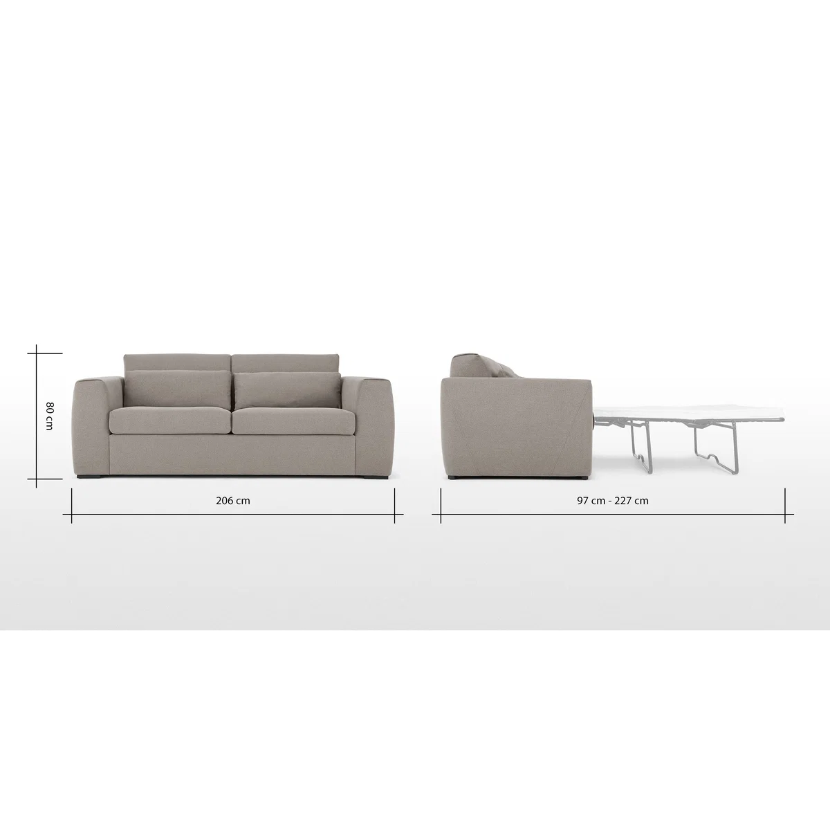 Maeve Sofa Bed, Mina Grey – image 8