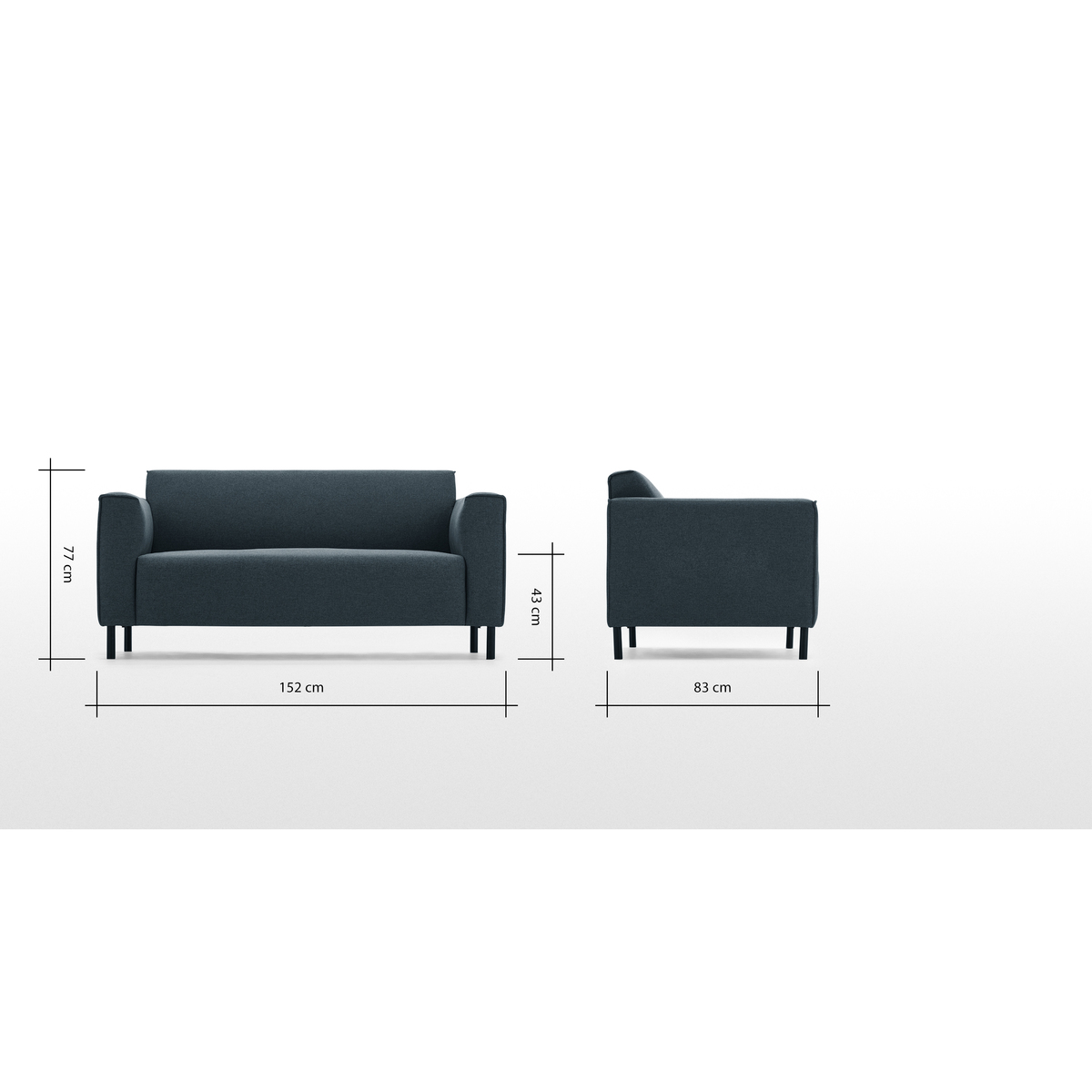 MADE Essentials Herron 2 Seater Sofa, Aegean Blue – image 6