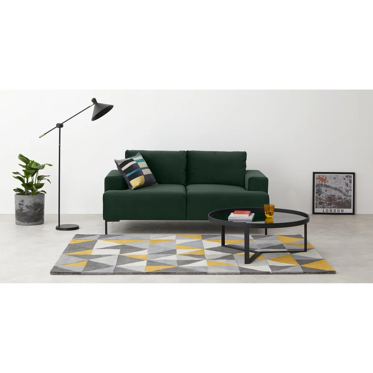 Frederik 2 Seater Sofa, Autumn Green Velvet – image 3
