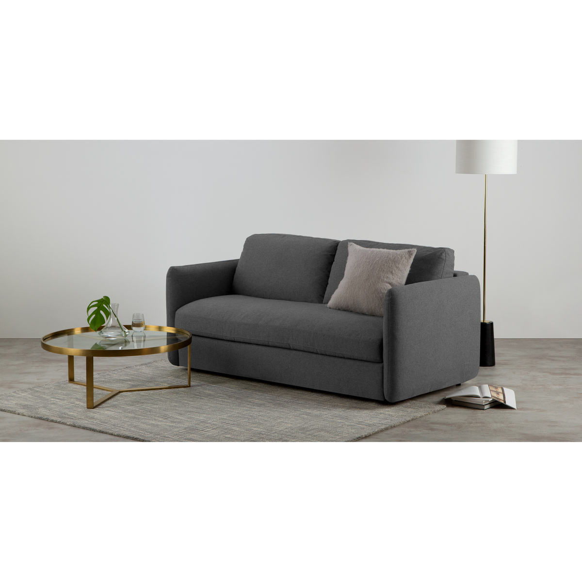 Fletcher 3 Seater Sofabed with Pocket Sprung Mattress, Marl Grey – image 2