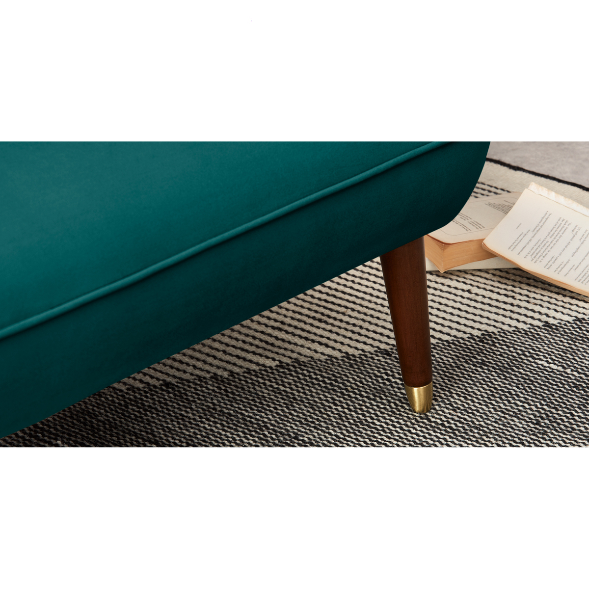 Margot Click Clack Sofa Bed, Velvet Seafoam Blue – image 4