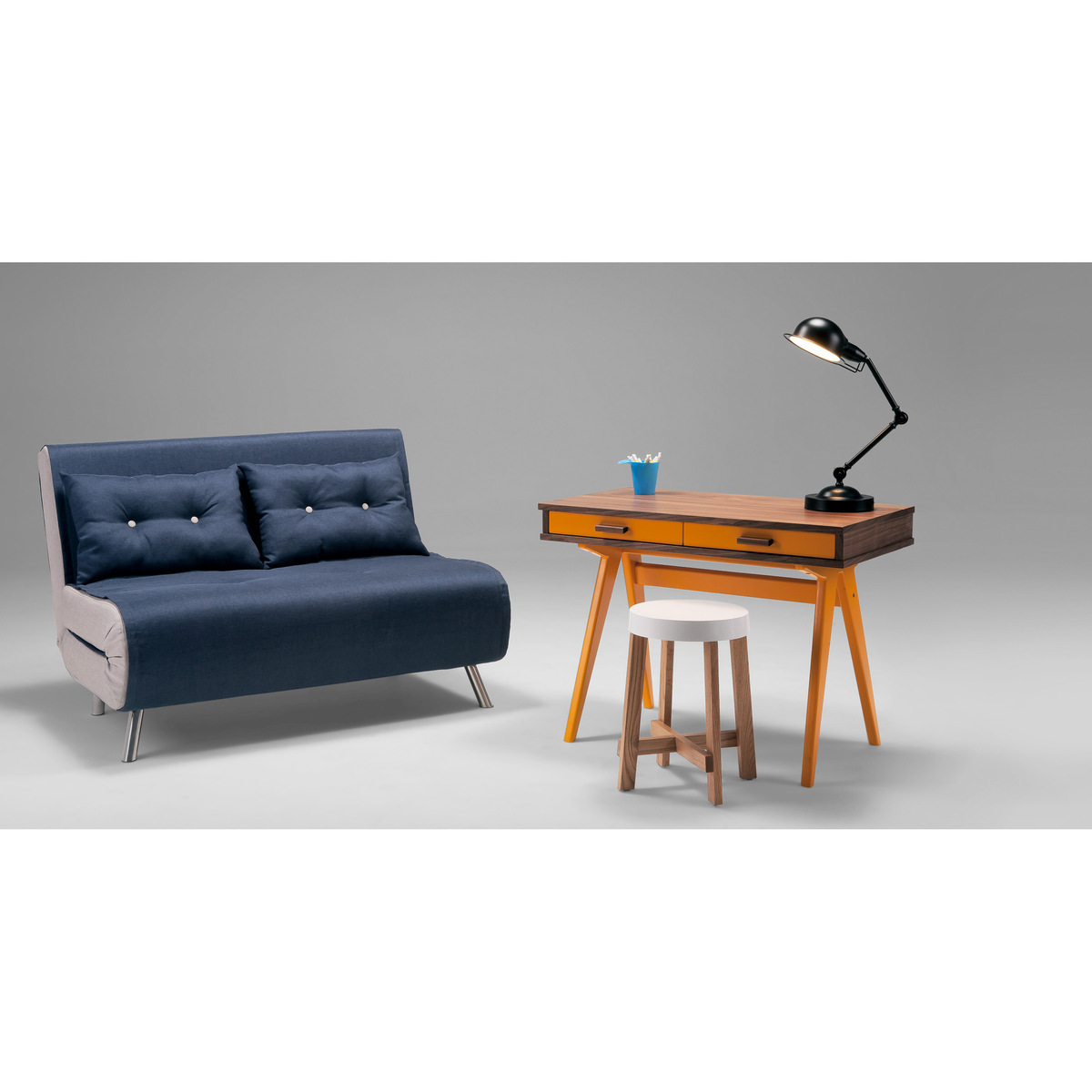 Haru Small Sofa Bed, Quartz Blue – image 2