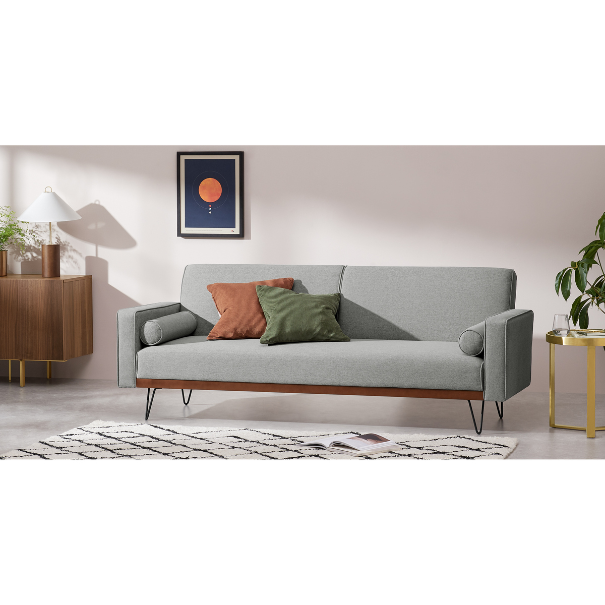 Warner Click Clack Sofa Bed, Moonlight Grey – image 3