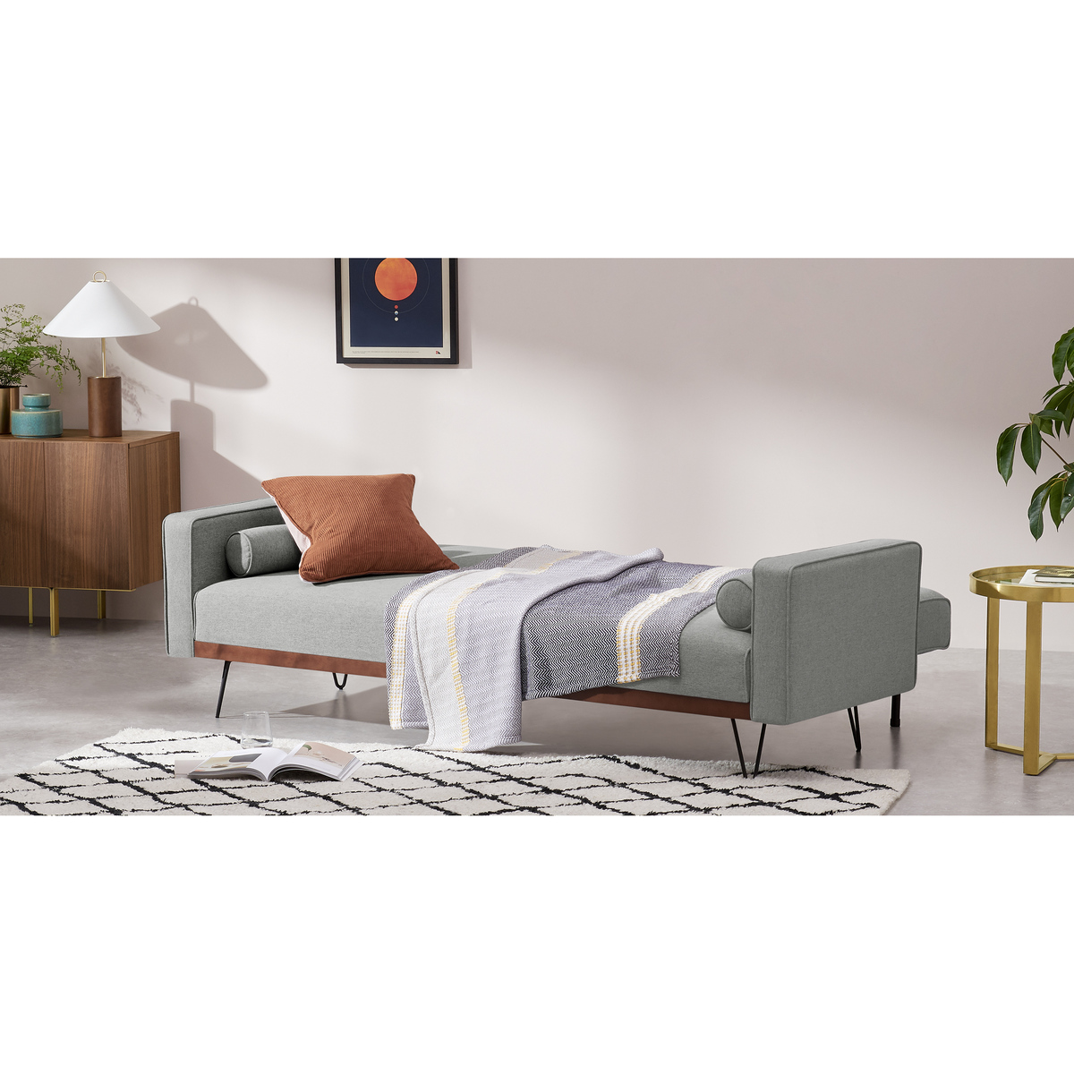 Warner Click Clack Sofa Bed, Moonlight Grey – image 7