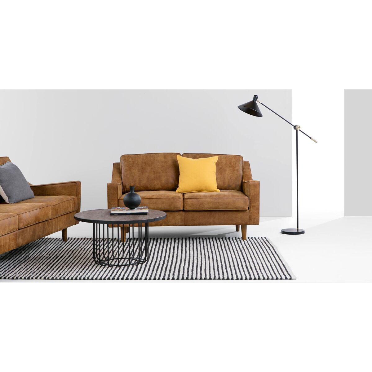 Dallas 2 Seater Sofa, Outback Tan Premium Leather – image 2