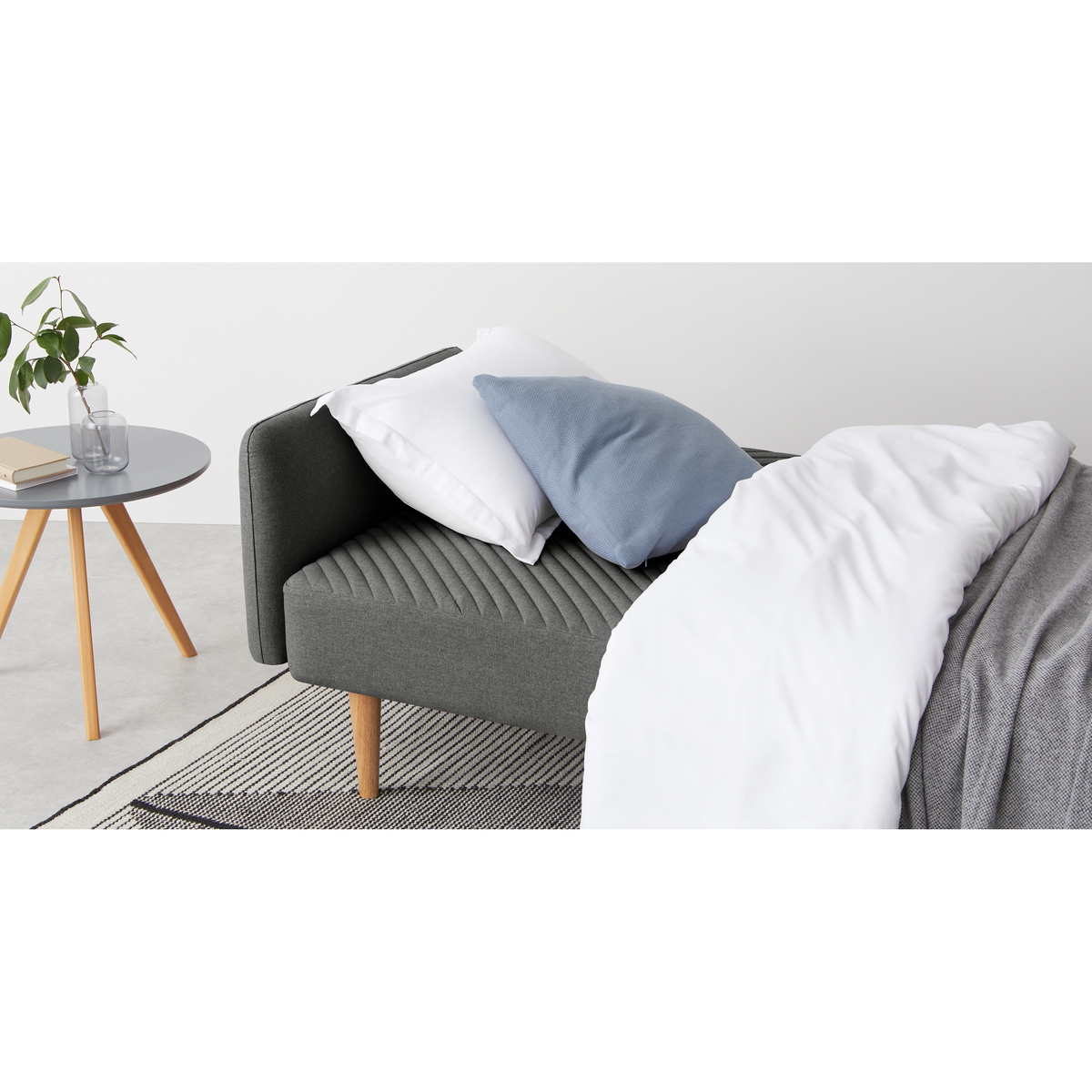 Ryson Click Clack Sofa Bed with Arms, Marl Grey – image 6