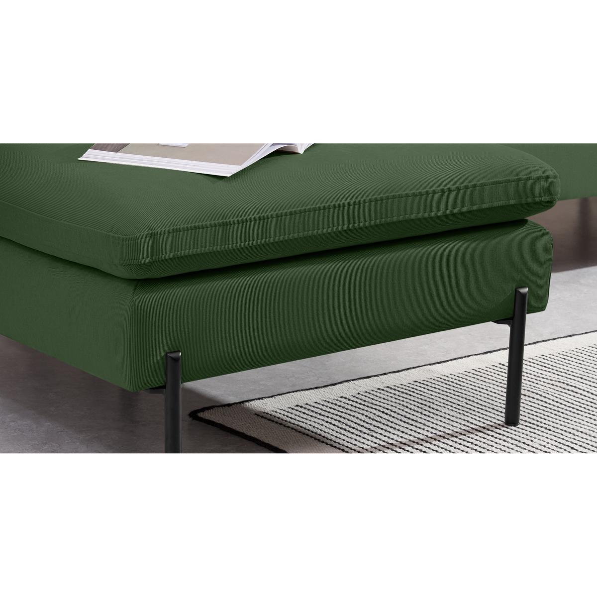 Zarina Left Hand Facing Chaise End Sofa, Meadow Corduroy Velvet – image 4