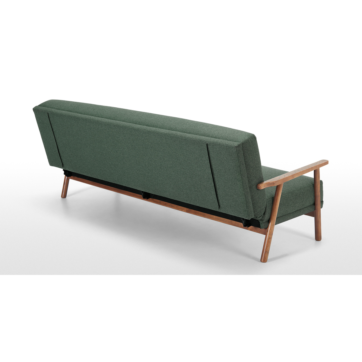 Lars Click Clack Sofa Bed, Darby Green and Walnut Stain – image 5