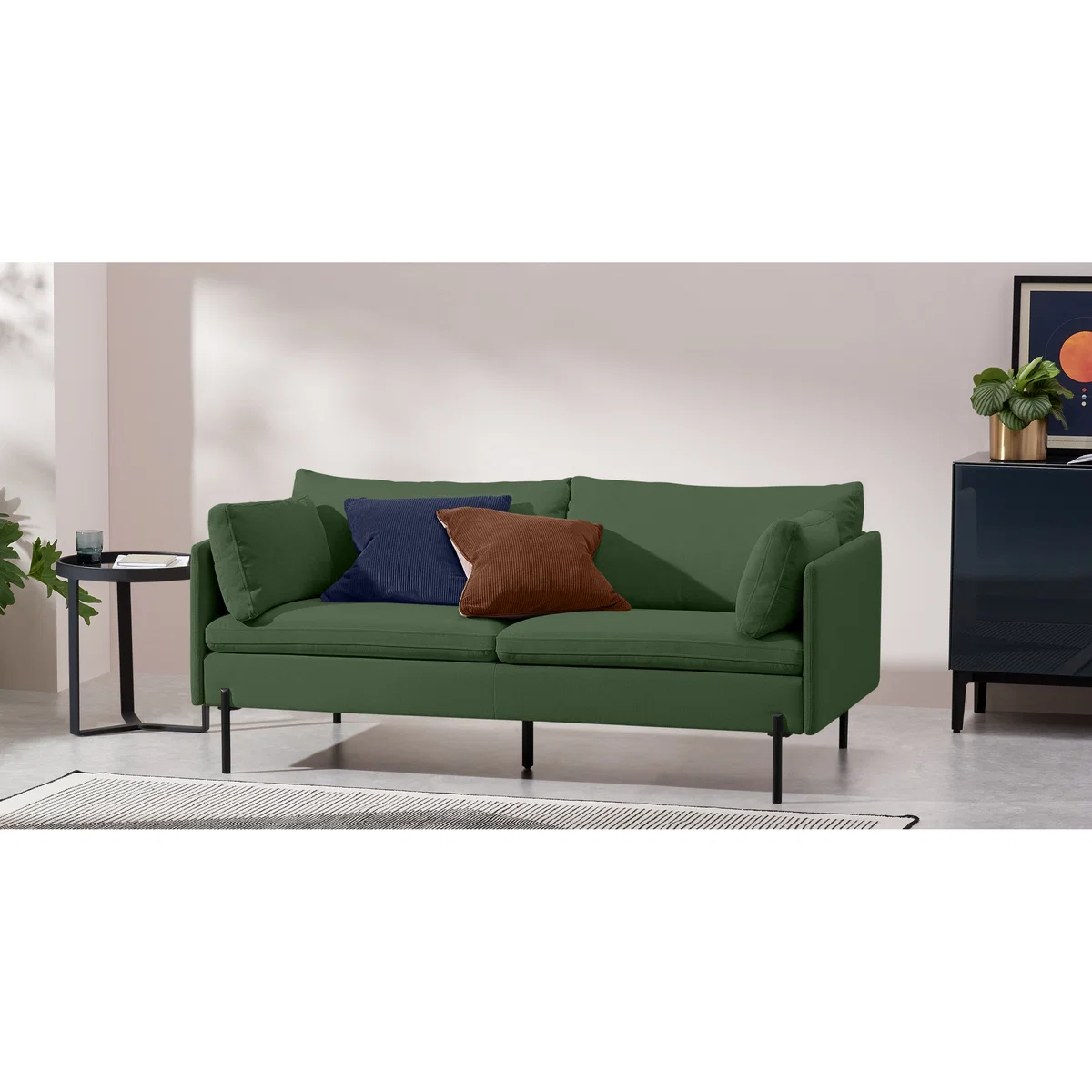 Zarina Large 2 Seater Sofa, Meadow Corduroy Velvet – image 3