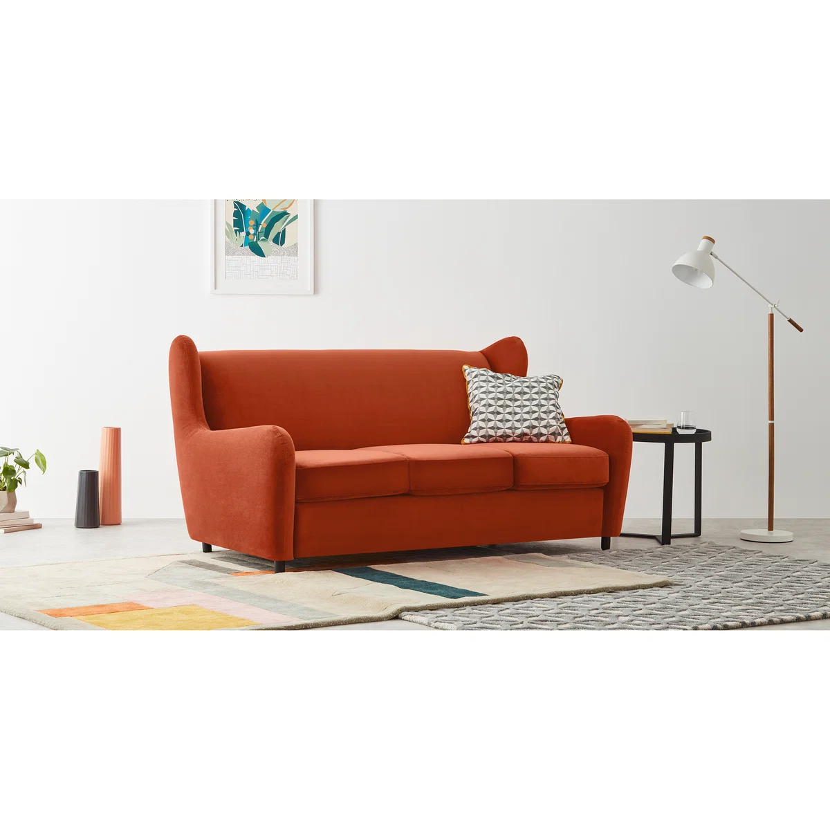 Rubens Sofabed, Velvet Flame Orange – image 2