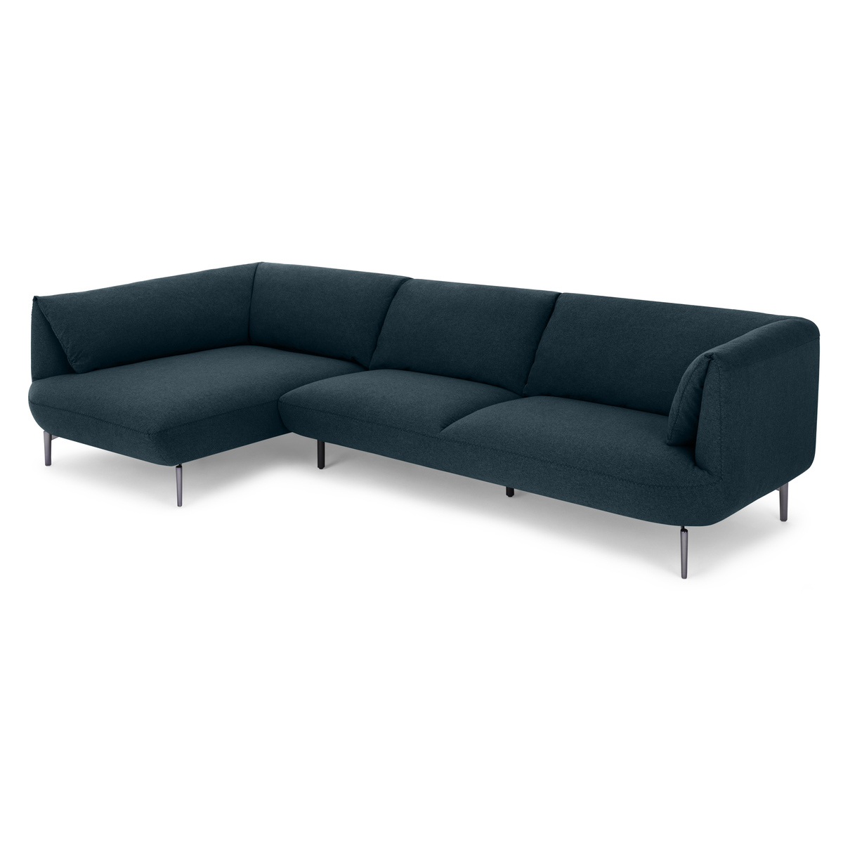 Inka Left Hand Facing Chaise End Corner Sofa, Aegean Blue – image 2
