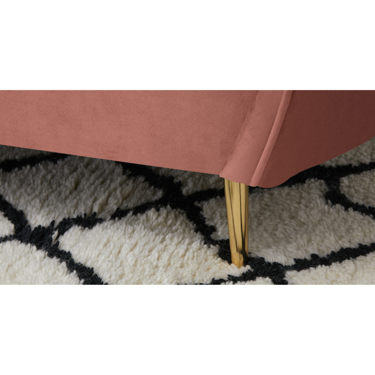 Kooper 2 Seater Sofa, Blush Pink Velvet – image 6