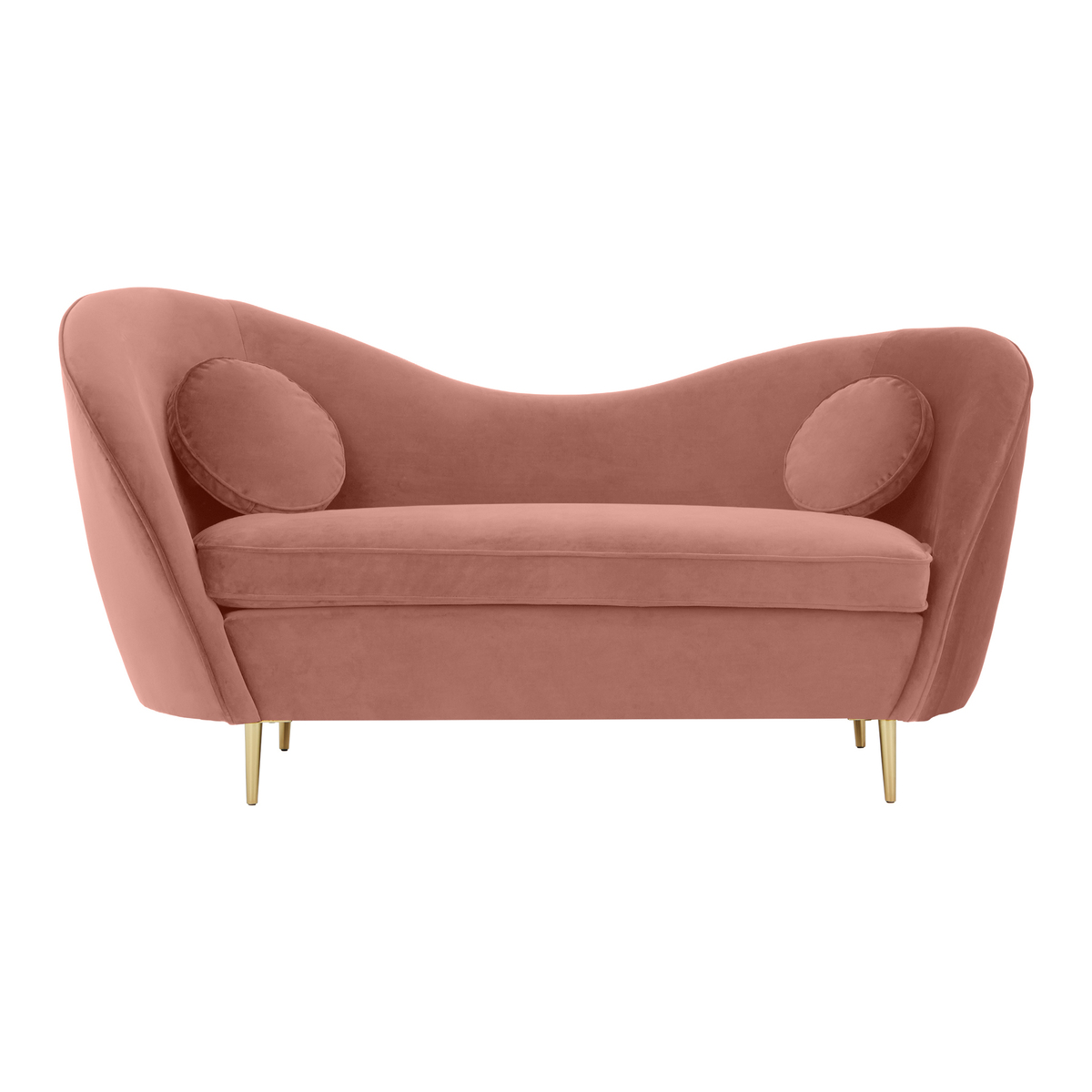 Kooper 2 Seater Sofa, Blush Pink Velvet – image 2