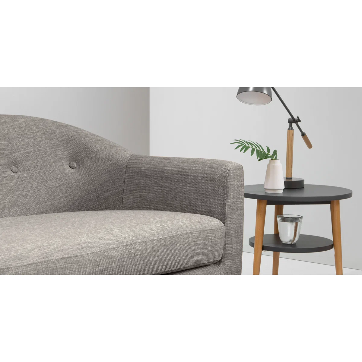 Lottie 3 Seater Sofa, Chalk Grey – image 5