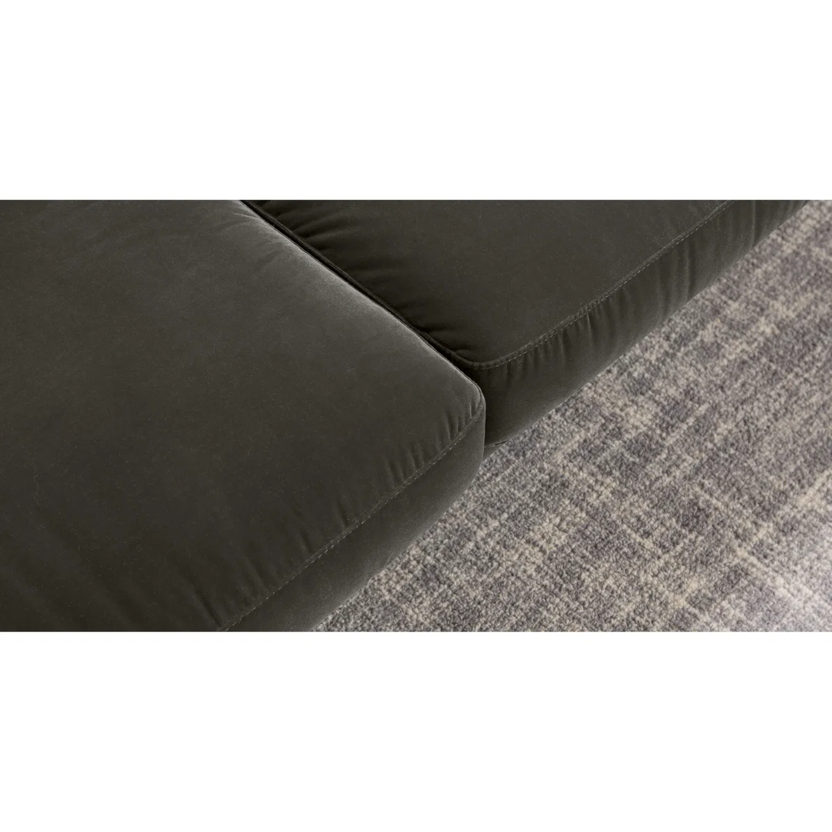 Simone 3 Seater Sofa, Concrete Cotton Velvet – image 5