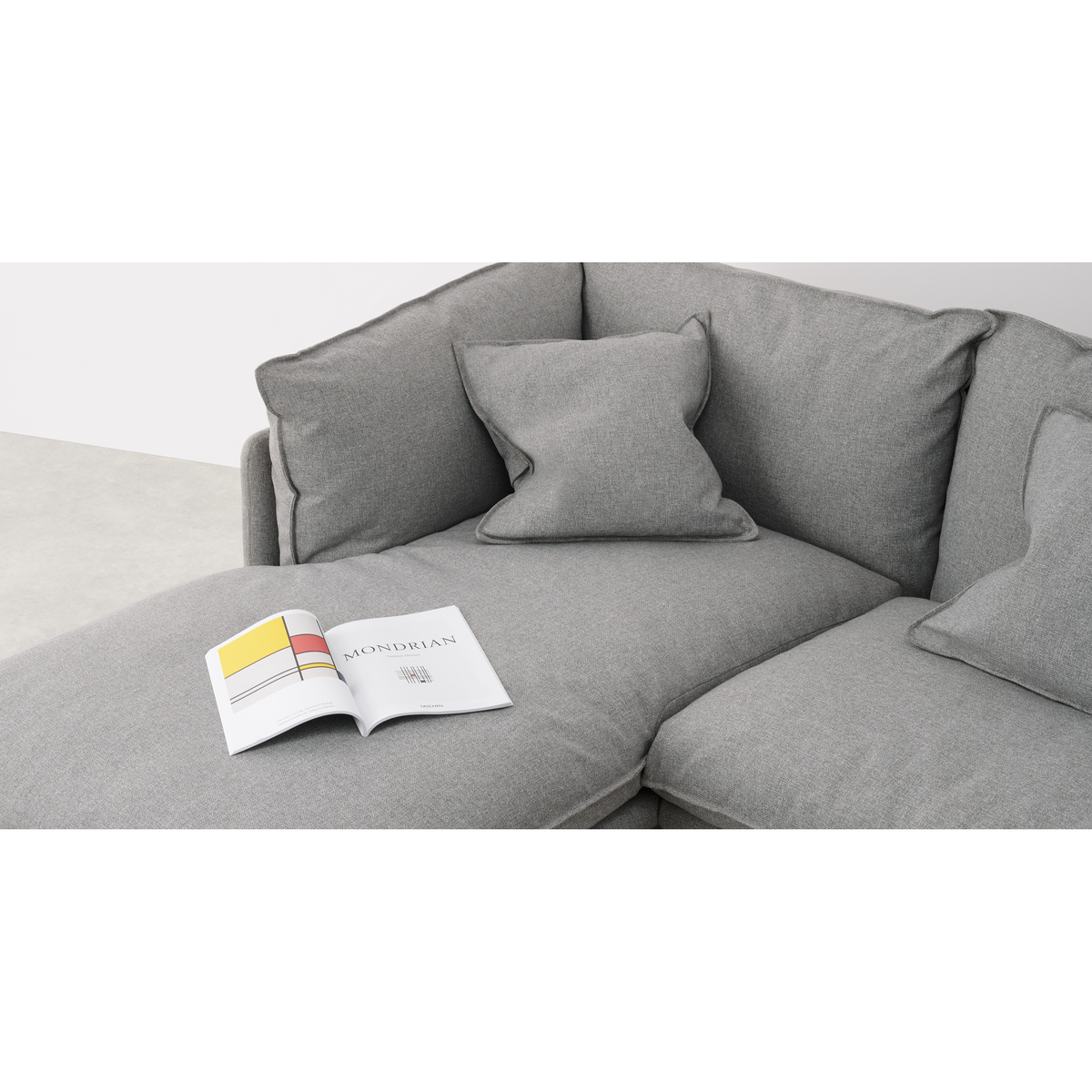 Malini Left Hand Facing Chaise End Corner Sofa, Mountain Grey – image 5