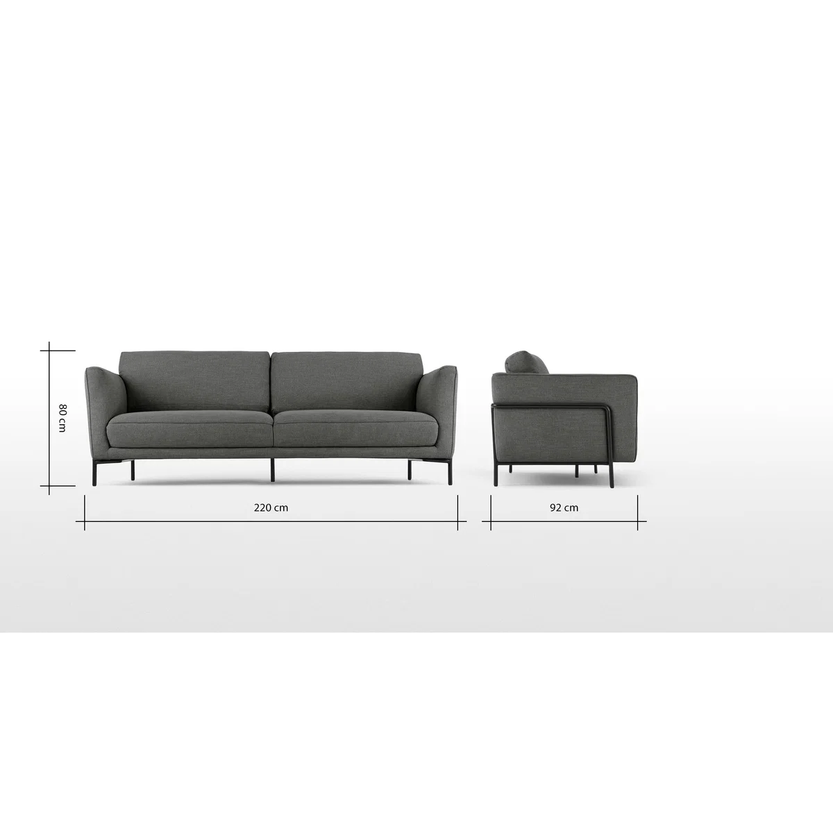 Everson 3 Seater Sofa, Shuttle Grey – image 6