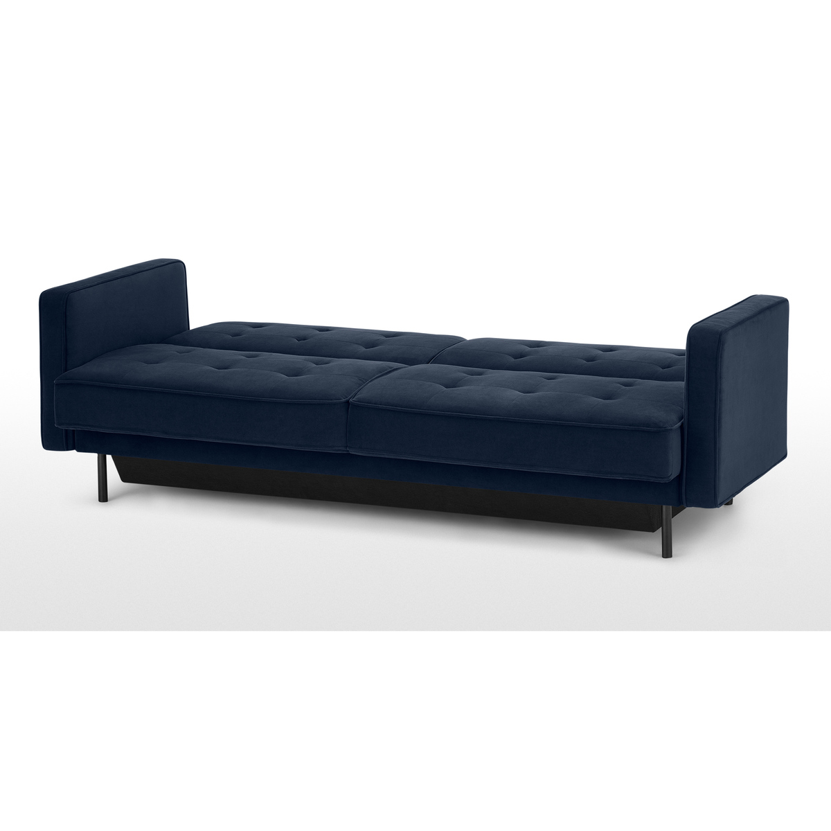 Rosslyn Click Clack Sofa Bed with Storage, Ink Blue Velvet – image 5