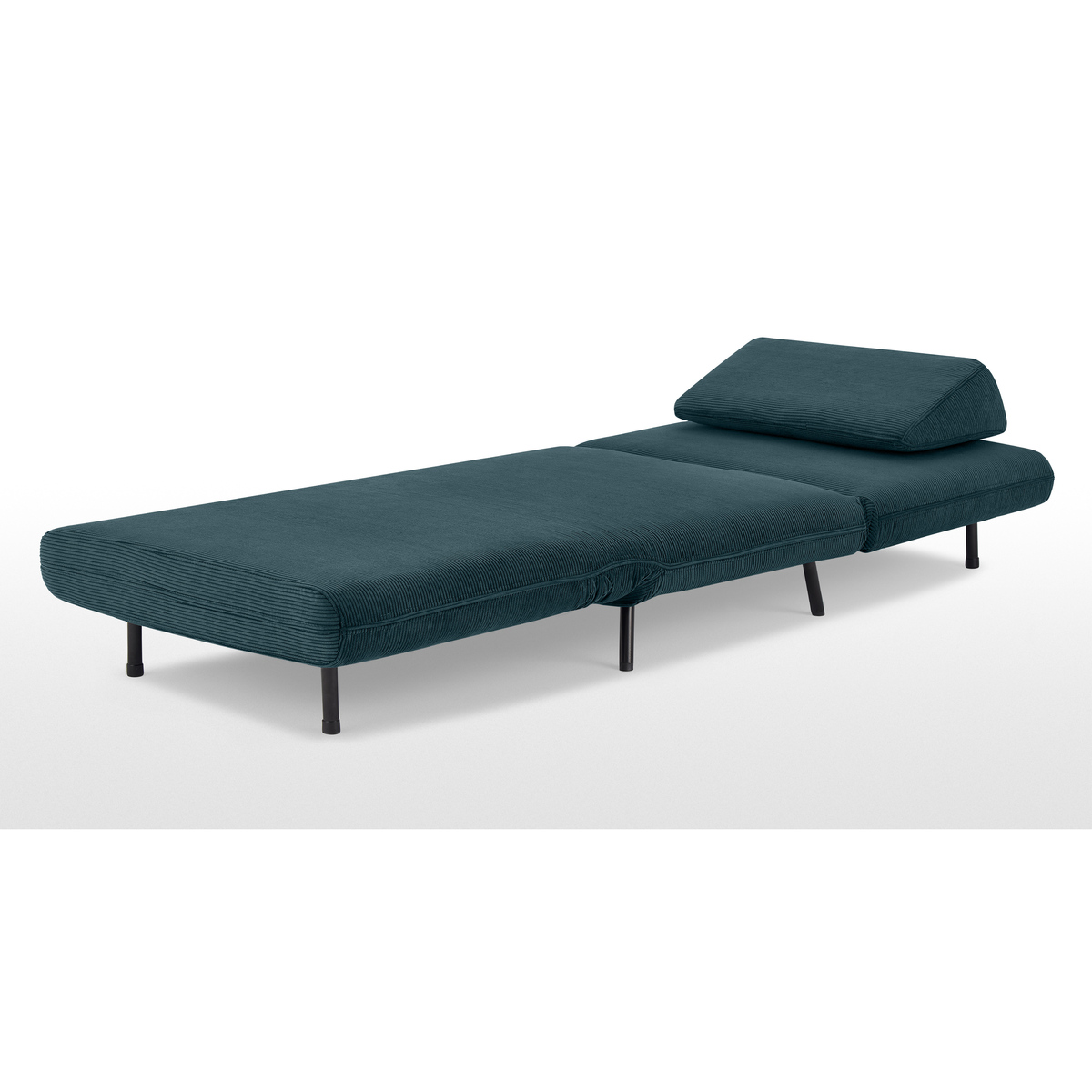 Kahlo Single Seat Sofa Bed, Teal Corduroy Velvet – image 5
