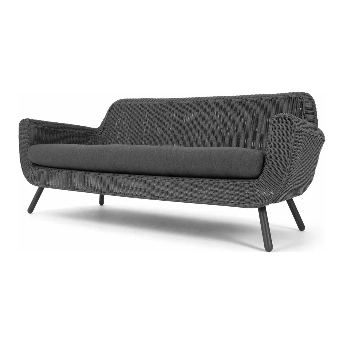 Jonah Garden 3 seater sofa, rattan grey – image 1