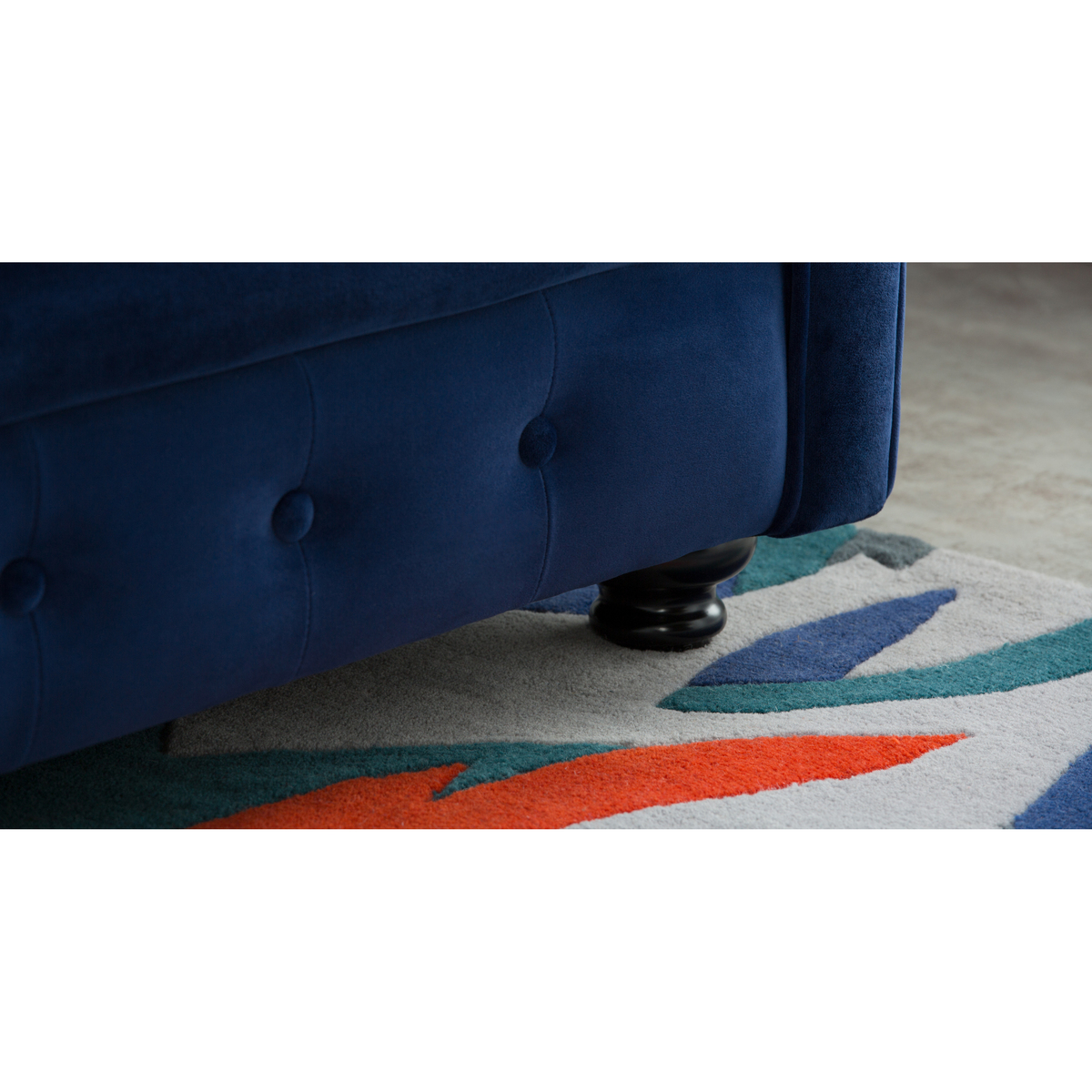 Branagh 3 Seater Chesterfield Sofa, Electric Blue Velvet – image 6