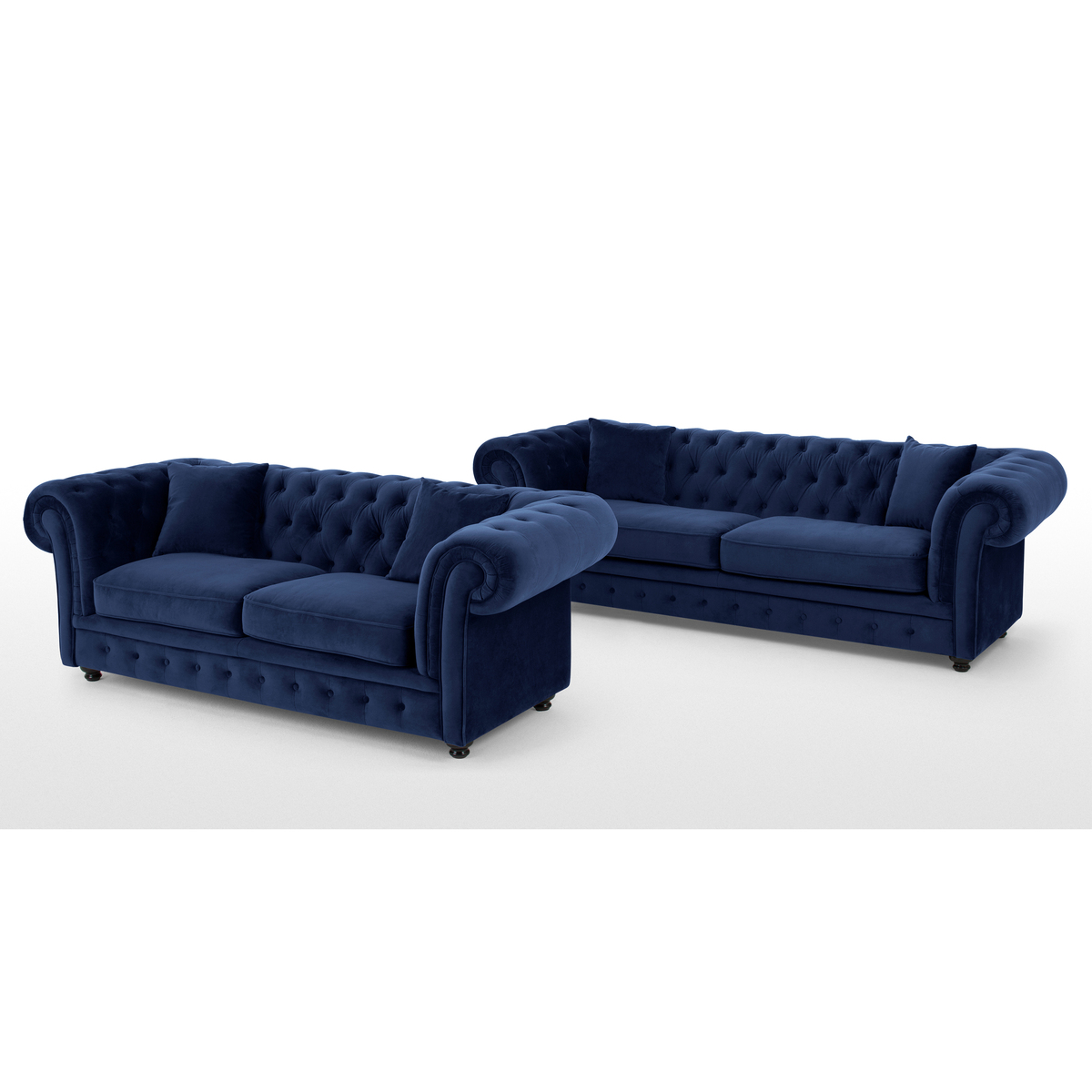 Branagh 3 Seater Chesterfield Sofa, Electric Blue Velvet – image 7