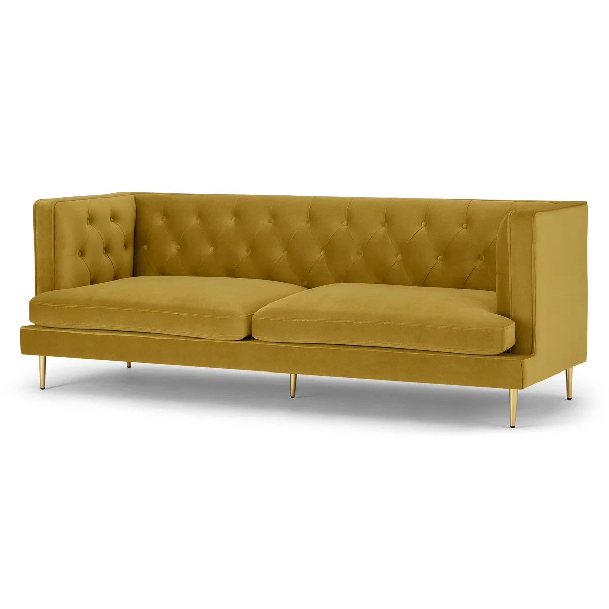 Goswell 3 Seater Sofa, Vintage Gold Velvet – image 2