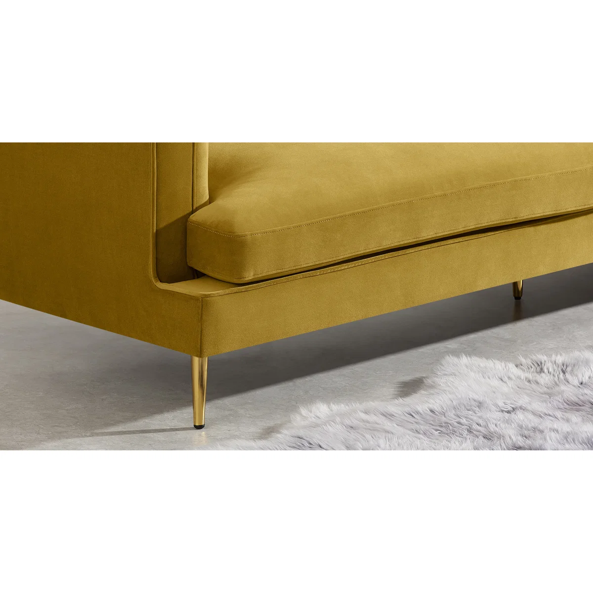Goswell 3 Seater Sofa, Vintage Gold Velvet – image 4