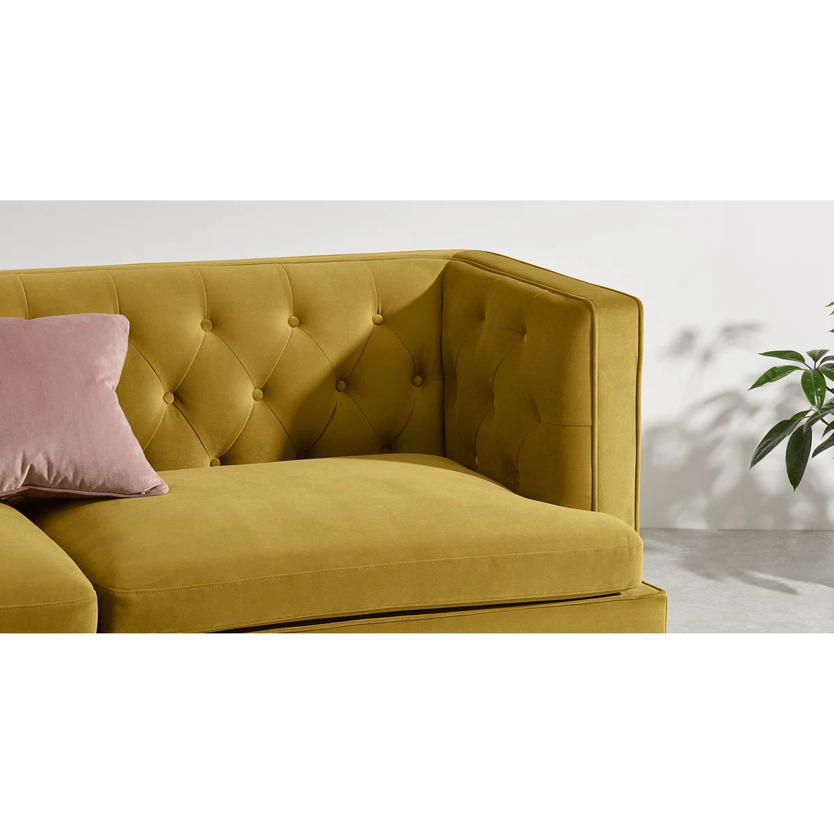 Goswell 3 Seater Sofa, Vintage Gold Velvet – image 6