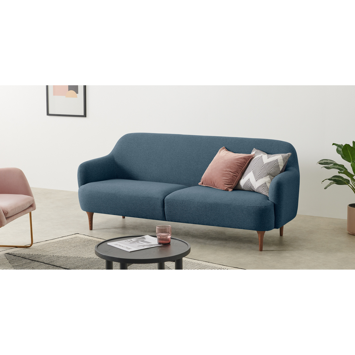 Lupo 3 Seater Sofa, Orleans Blue – image 3
