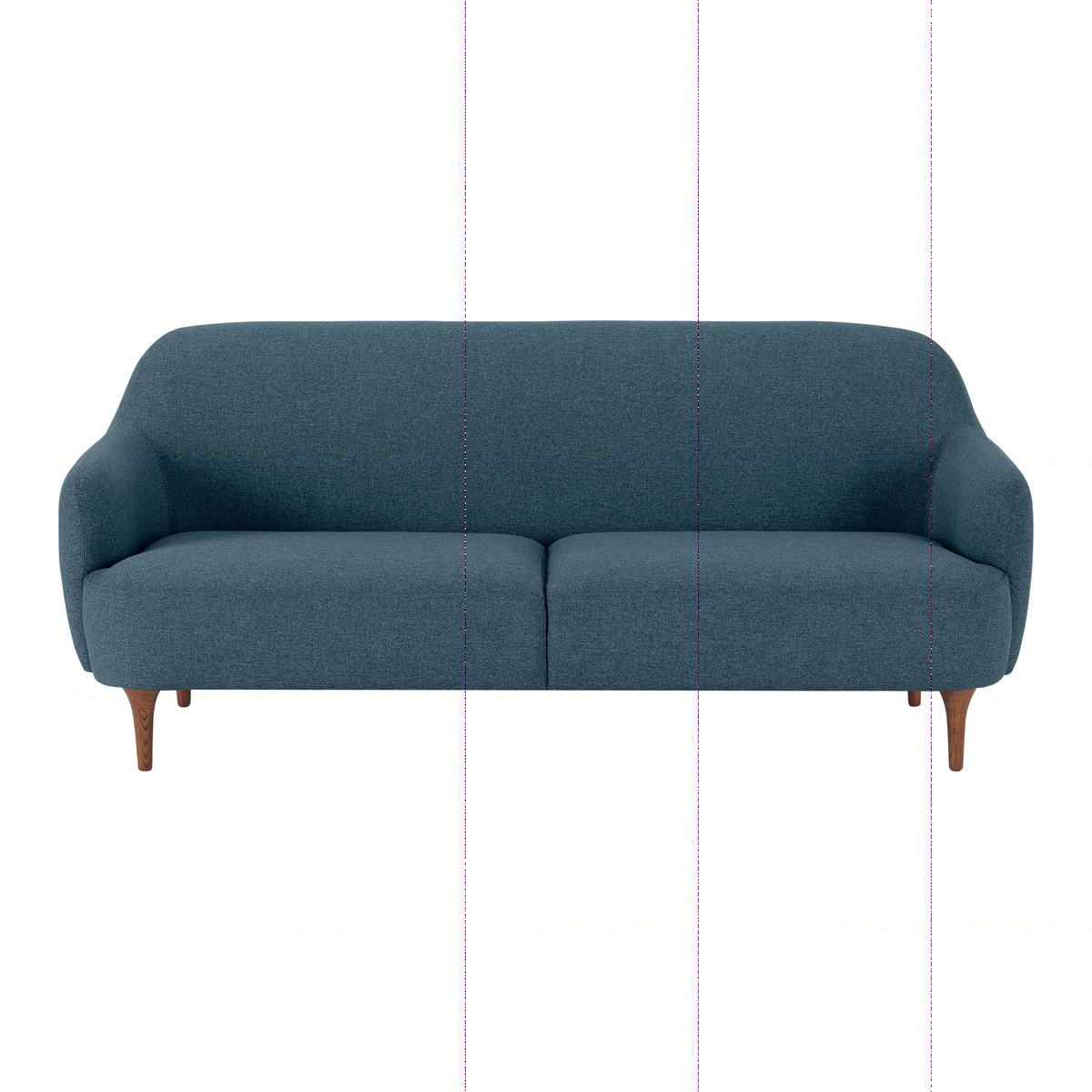 Lupo 3 Seater Sofa, Orleans Blue – image 1