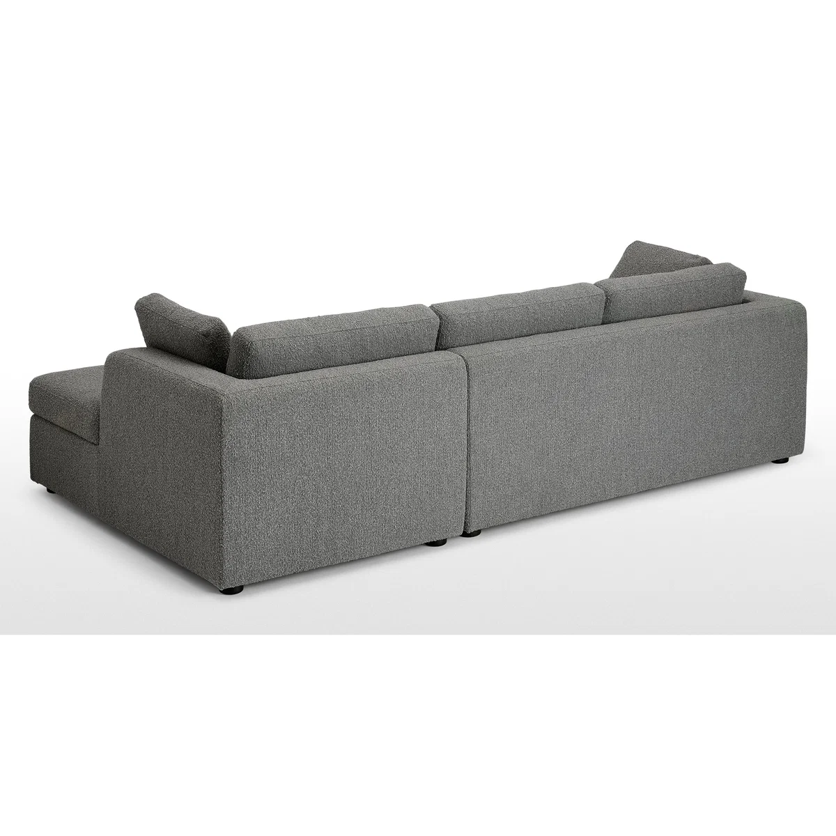 Mogen Right Hand Facing Chaise End Sofa Bed, Steel Boucle – image 5
