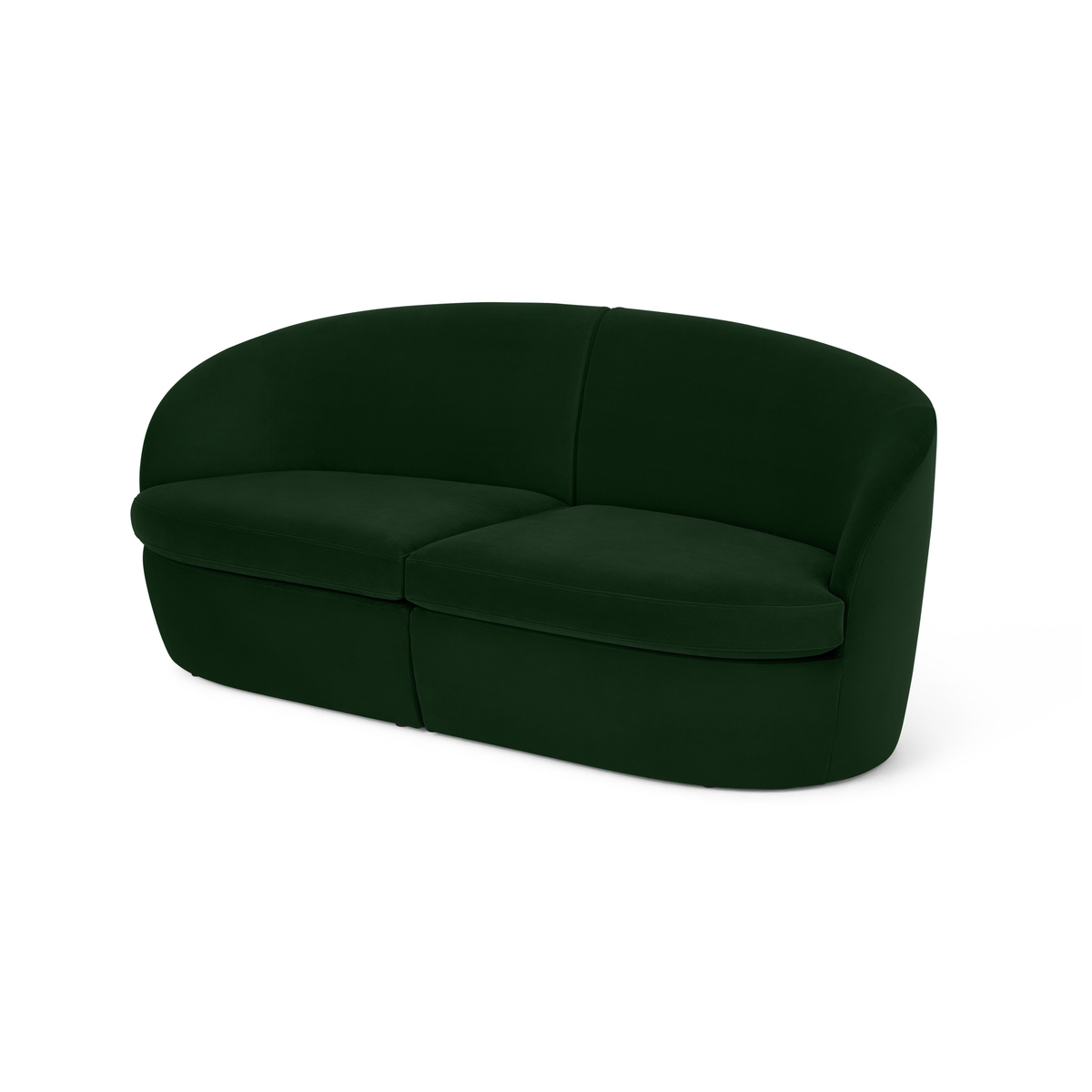 Reisa 2 Seater Sofa, Pine Green Velvet – image 2