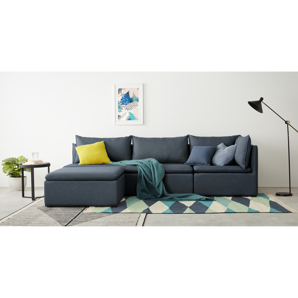 Victor Modular Sofa Corner Seat, Lido Blue – image 3