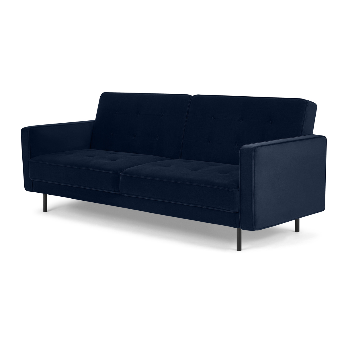Rosslyn Click Clack Sofa Bed, Ink Blue Velvet – image 2
