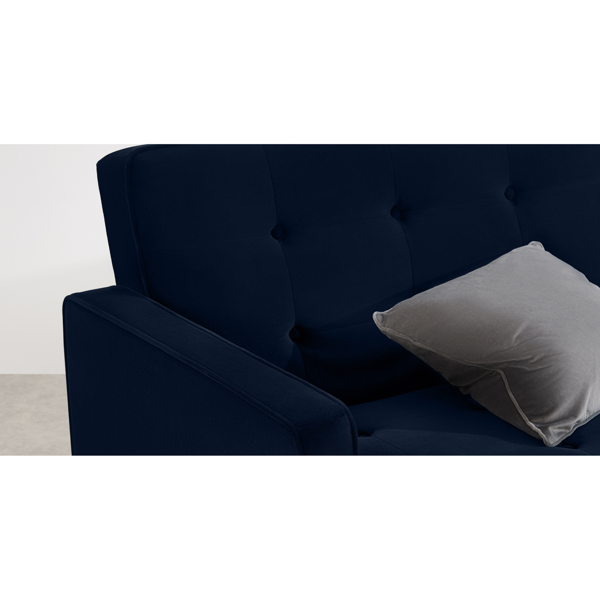 Rosslyn Click Clack Sofa Bed, Ink Blue Velvet – image 6